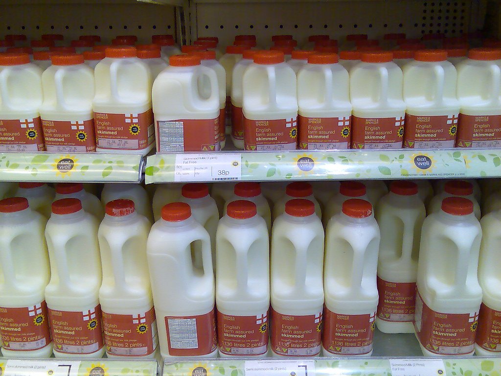 Shelves of chilled products in the Natures Goodies store